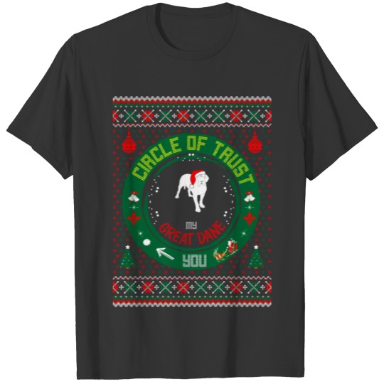 Circle Of Trust Great Dane Christmas Ugly Sweater T Shirts