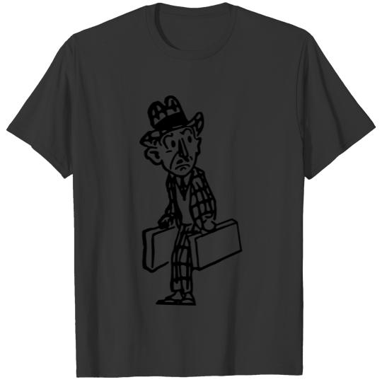 Man with suitcases T Shirts