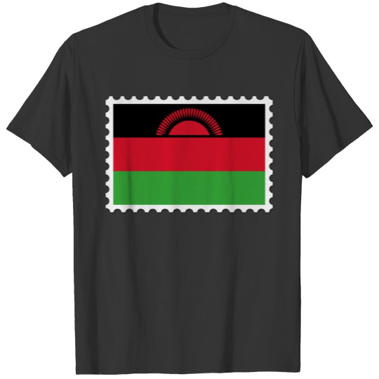 Malawi flag stamp T-shirt