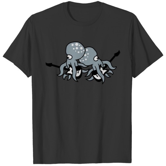 2 friends team couple electric guitar playing musi T-shirt