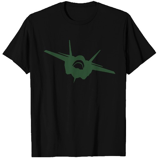 Fighter Jet (Front View) Silhouette T Shirts