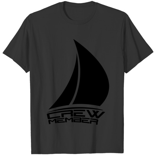 crew member sailing logo design sailing boat ship T Shirts