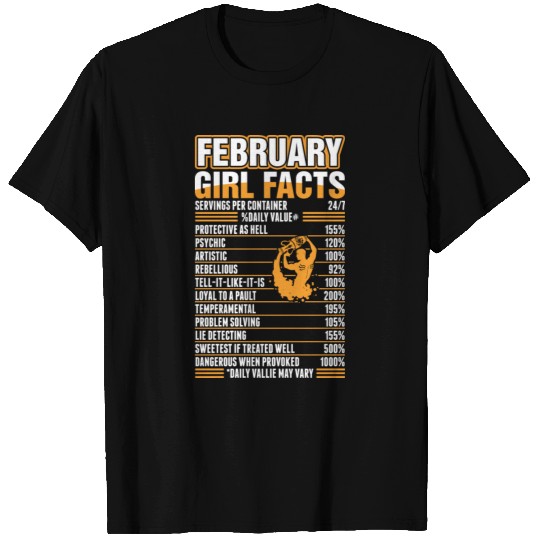 February Girl Facts Aquarius T Shirts