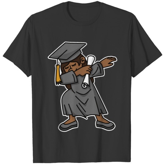 Black girl student dab dabbing graduation school T-shirt