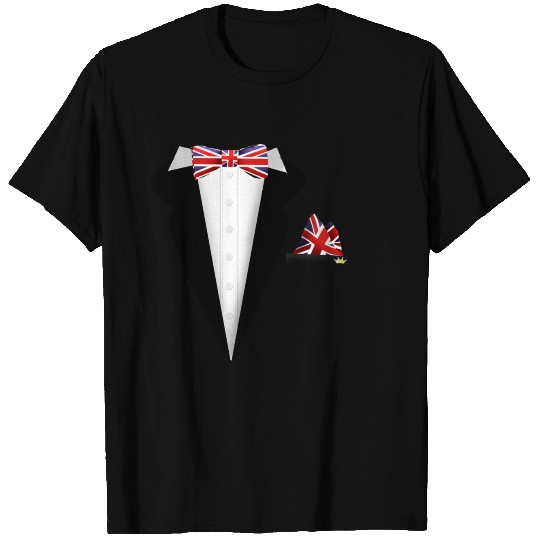 Wedding Union Jack Bow Tie T Shirts