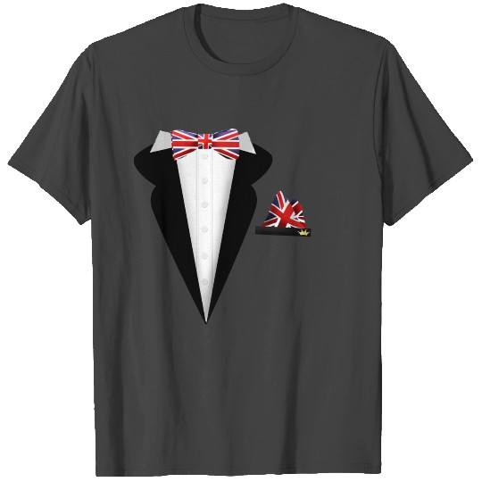 Wedding Union Jack Bow Tie T Shirts