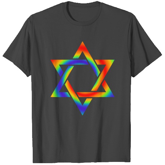 RAINBOW STAR OF DAVID SYMBOL T Shirts
