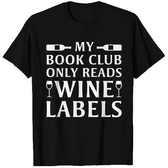 Book Club Wine Labels T Shirts