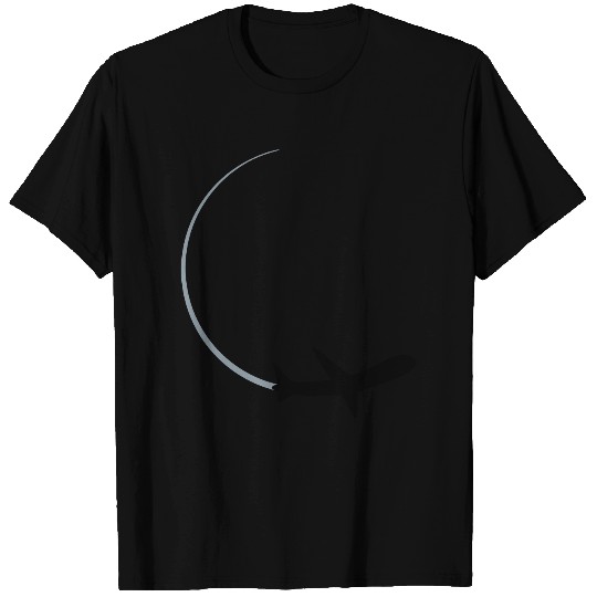 curve logo circle round line airplane airplane fly T Shirts