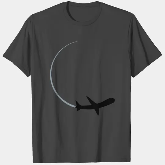 curve logo circle round line airplane airplane fly T Shirts