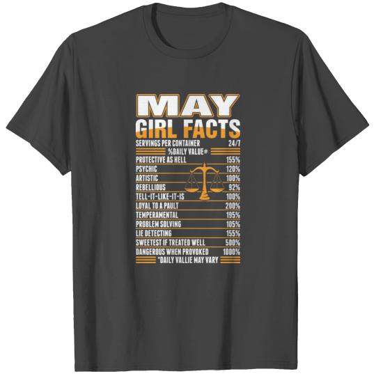 May Girl Facts Libra T Shirts