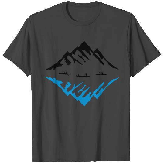 Canoe & Mountains, Reflection T Shirts