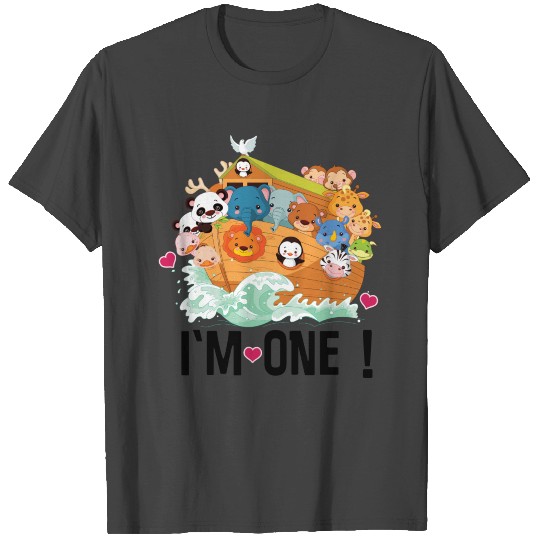 1st Birthday Noah Ark Im One T Shirts