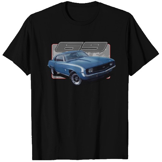Camaro Blue Splatter T Shirts