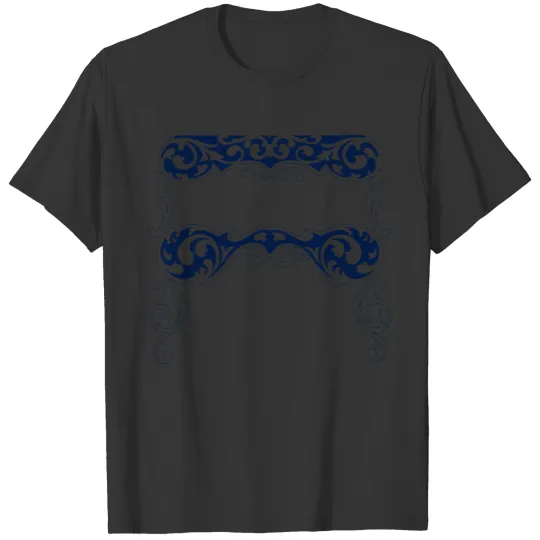 Curly Blue Frame T Shirts