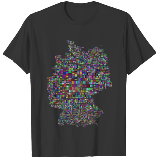 Germany Map Typography Prismatic T-shirt