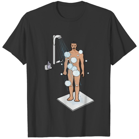 Man in Shower T Shirts
