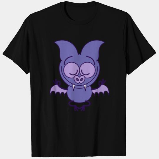 Purple bat meditating in joyful mood T Shirts