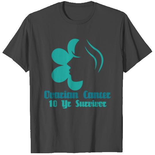 Ovarian Cancer Awareness 10 Year Survivor T Shirts