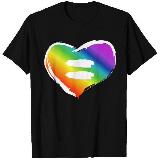 LGBT Equality heart, gay pride T Shirts