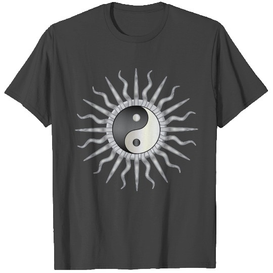 Black Starburst Yin Yank T Shirts