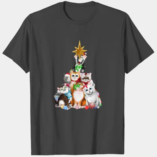 Christmas Tree Kittens T Shirts