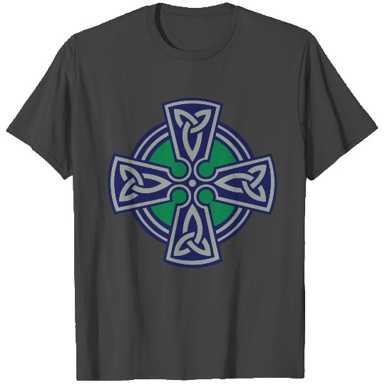 irish celtic cross T Shirts