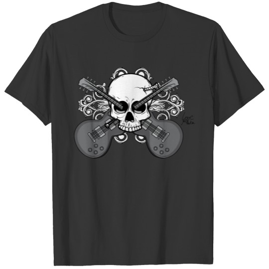 Rock Skull Guitar T-shirt