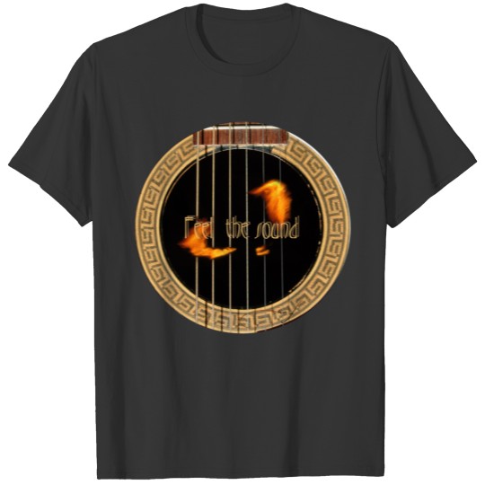 guitar on fire T-shirt