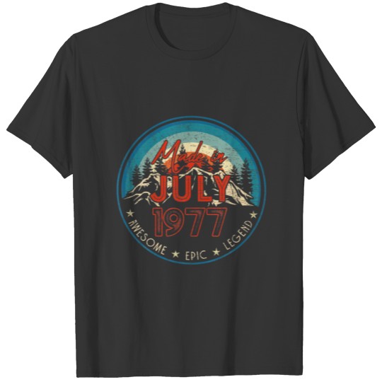 Awesome Epic Legend July 1977 45 Birthday Gifts Vi T-shirt