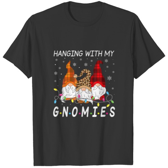 Hanging With My Gnomies Christmas Leopard Buffalo T-shirt