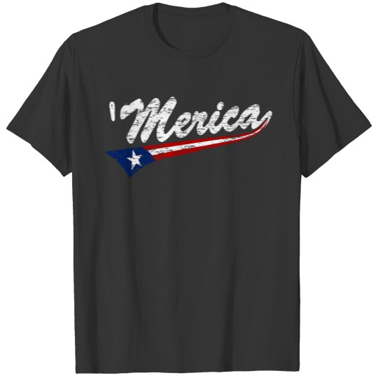 'Merica US Flag Style (Distressed) T-shirt