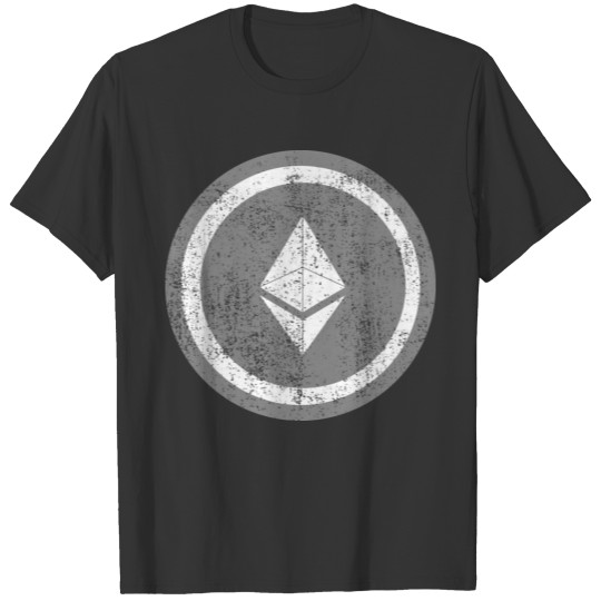 Distressed Ethereum Logo - Coin Image T-shirt