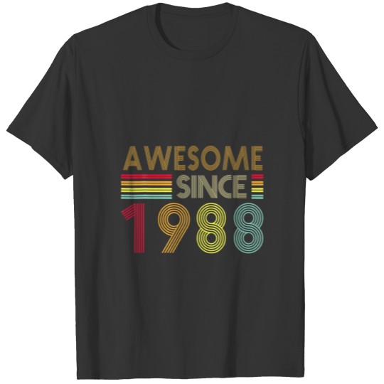 34 Years Old Retro Awesome 1988 Limited Editon 34T T-shirt