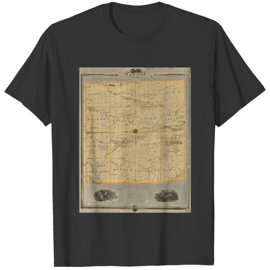 Map of Madison County, State of Iowa T-shirt