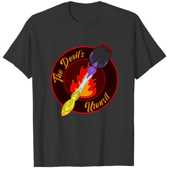 Devil's Utensil - Satanic Nonbinary Spork Doodle T-shirt
