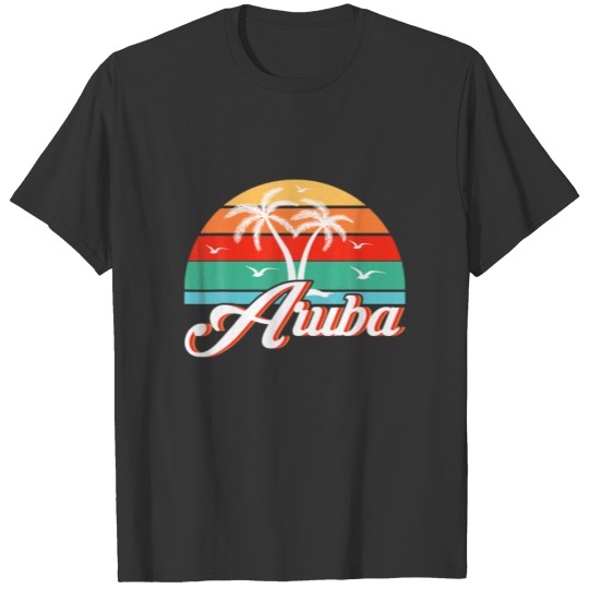 Vintage Aruba Beach Cool Tropical Family Spring Va T-shirt