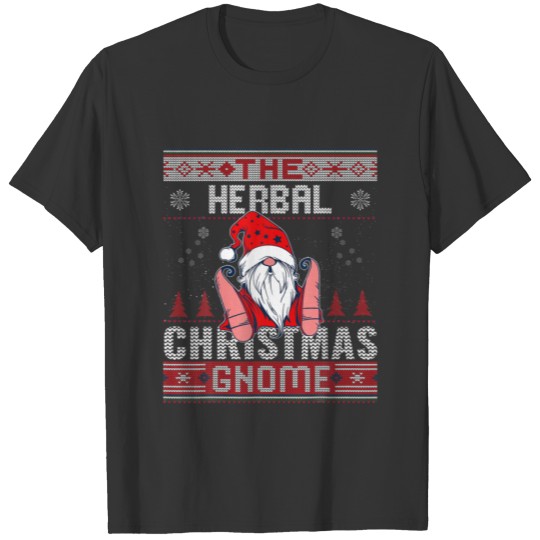 Herbal Christmas Gnome Matching Family Ugly T-shirt