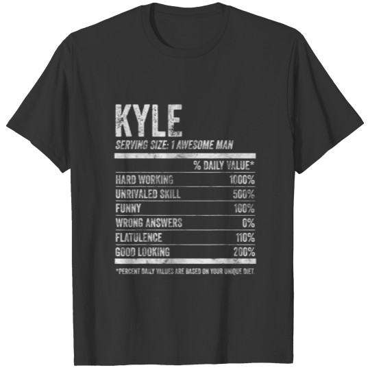 Mens Kyle Nutrition Personalized Name Funny Name F T-shirt