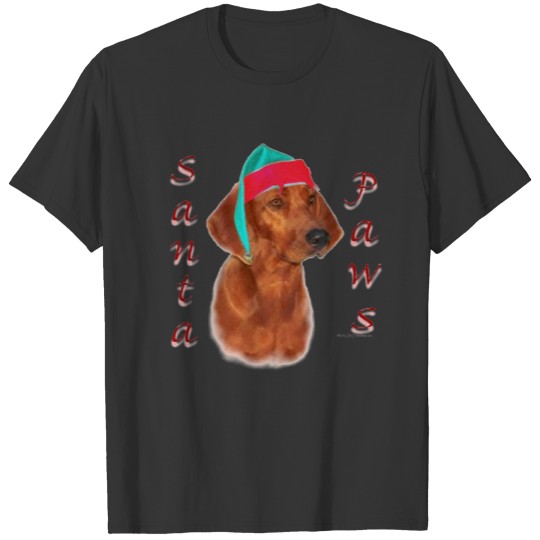 Redbone Coonhound Santa Paws T-shirt