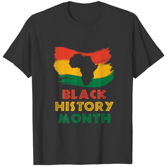 Black History Month For Women Men African Flag Gra T-shirt