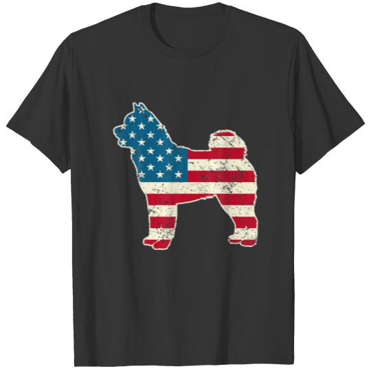 Akita Inu 4Th Of July Men Women USA American Flag T-shirt
