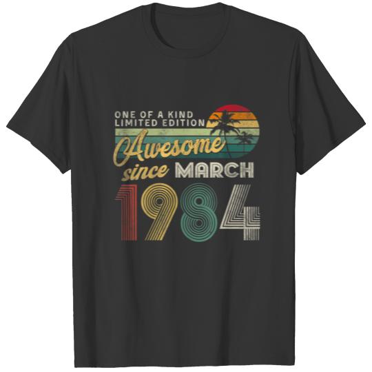 38Th Birthday March 1984 Decoration Men Women 38 Y T-shirt