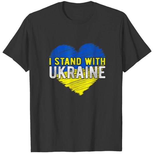 I Stand With Ukraine, Ukrainian Flag, S Upport Ukr T-shirt