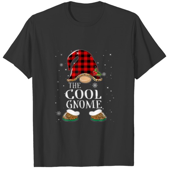 Cool Gnome Buffalo Plaid Matching Family Christmas T-shirt