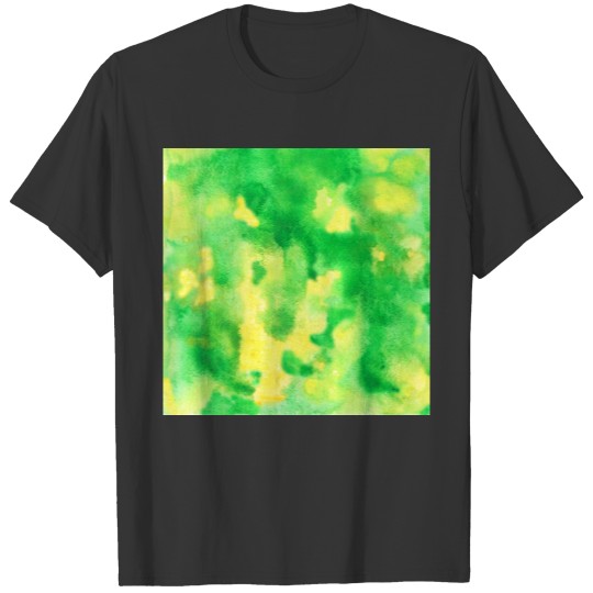 Yellow Green Watercolor Men's Basic T-shirt