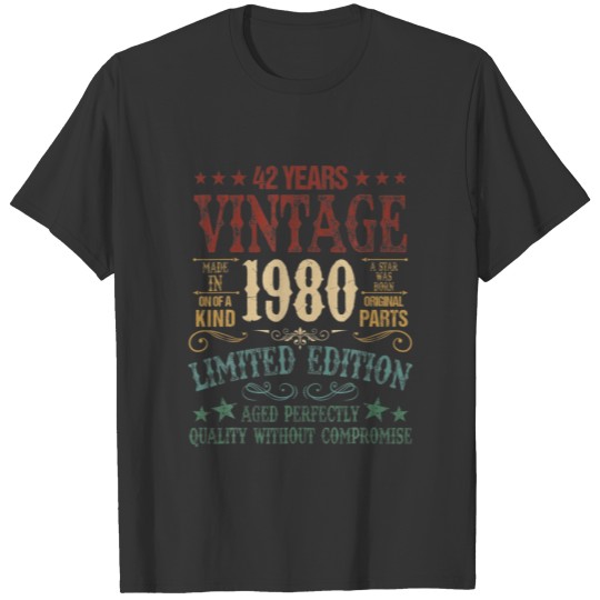Mb 42 Years Vintage 1980 Limited Edition Aged Perf T-shirt