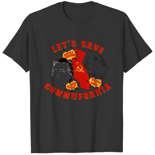 Let's Save Commufornia Larry Elder CA Recall 2021 T-shirt