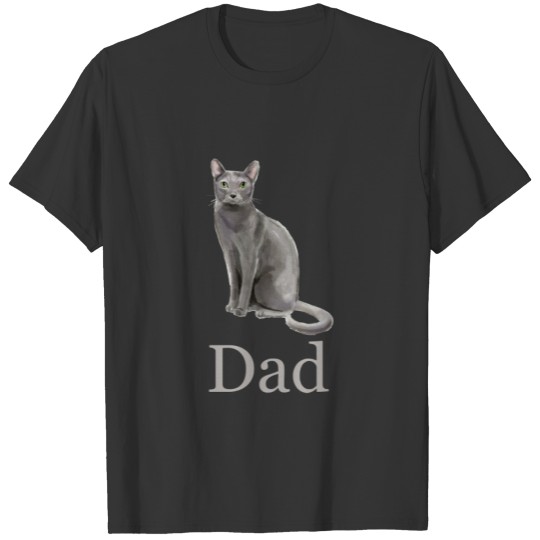 Blue Russian Cat Dad, Cat Dad Gift, Cat Dad Presen T-shirt