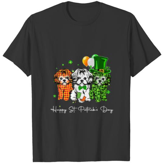Funny Shih Tzu St Patricks Day Boys Kids Girls Sha T-shirt